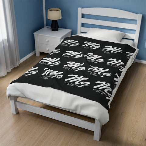 Millionaire Grind Logo - Velveteen Plush Blanket